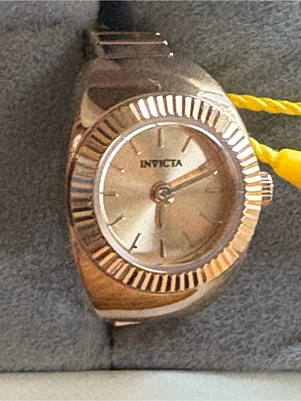 Invicta Rose Gold Women's Stainless Steel Stretch Ring Watch NIB